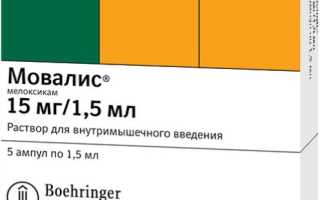Мовалис (уколы) — показания, дозировка и противопоказания