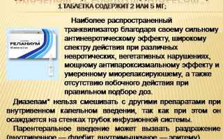 Инструкция  и показания по применению препарата Диазепам