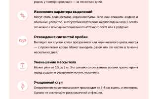 38 неделя беременности: предвестники родов