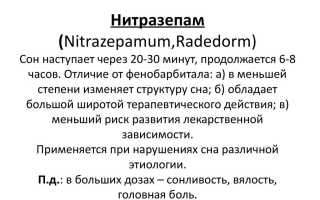 Инструкция по применению Нитразепама и отзывы о препарате