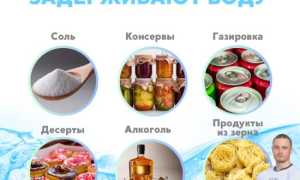 Какие продукты задерживают воду в организме?