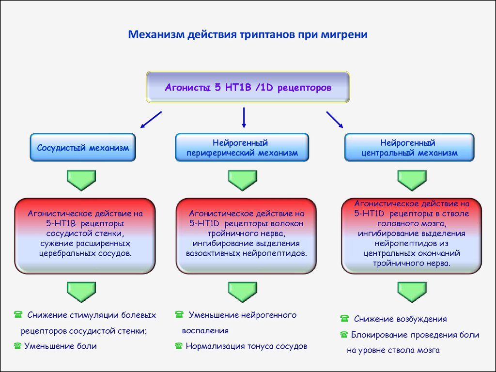 Действие триптанов