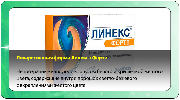Капсульная форма препарата Линекс