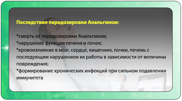Последствия передозировки