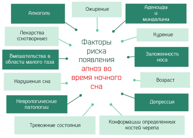Факторы риска развития ночного апноэ