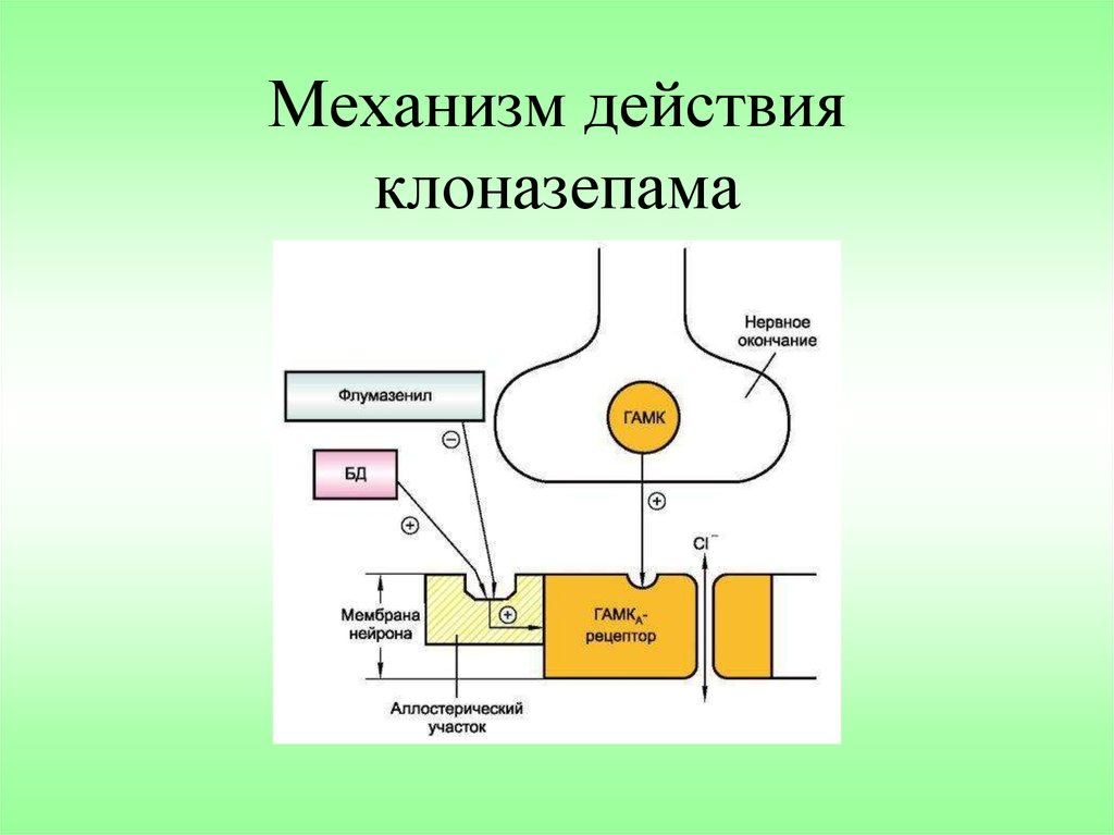 Механизм действия клоназепама