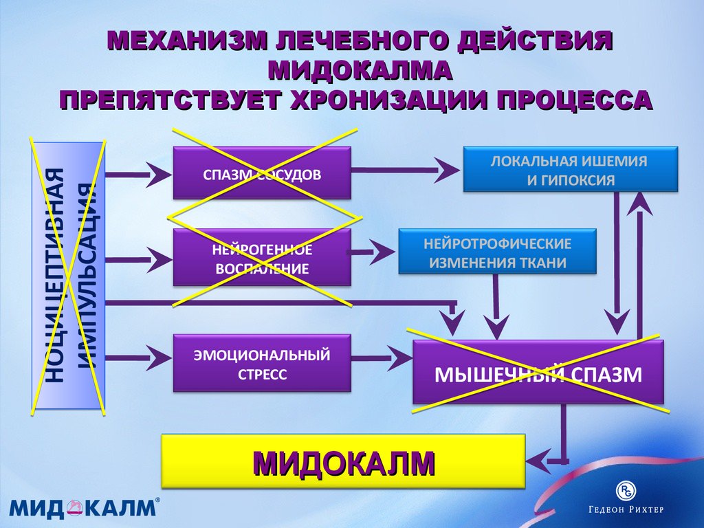 Действие Мидокалма