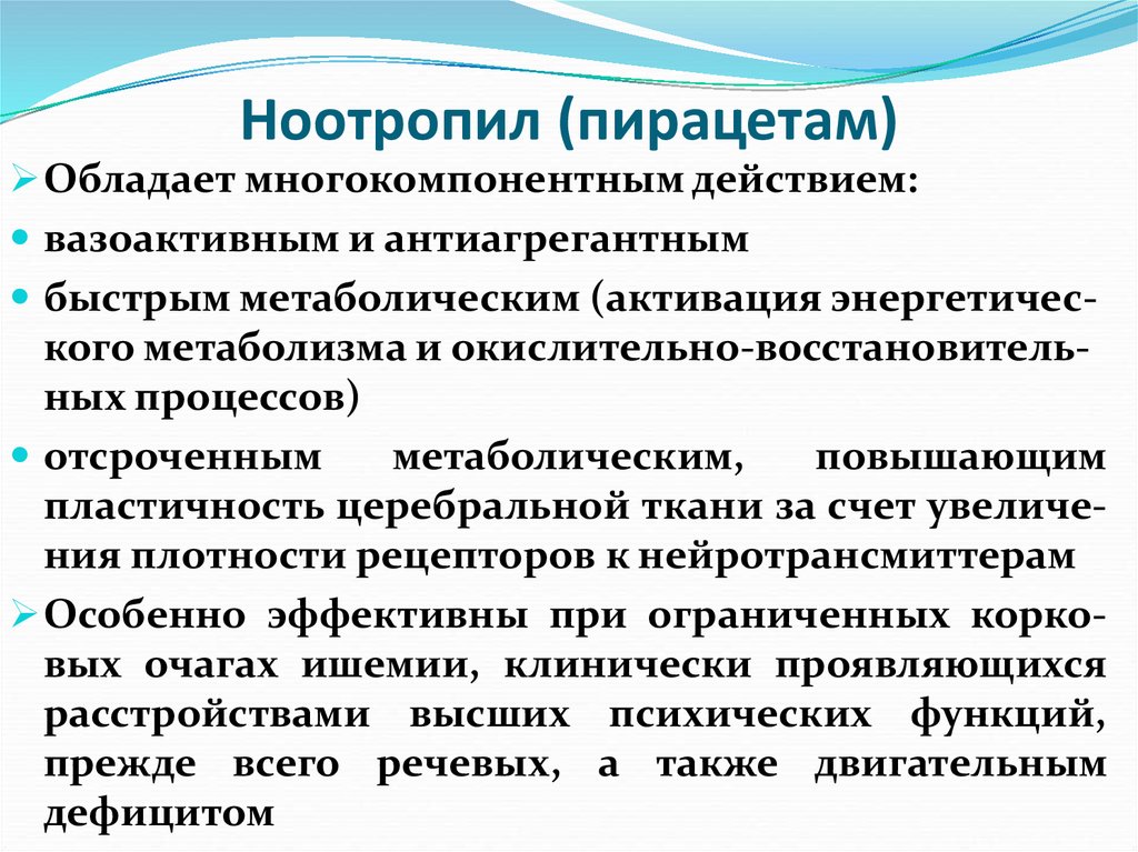 Действие препарата