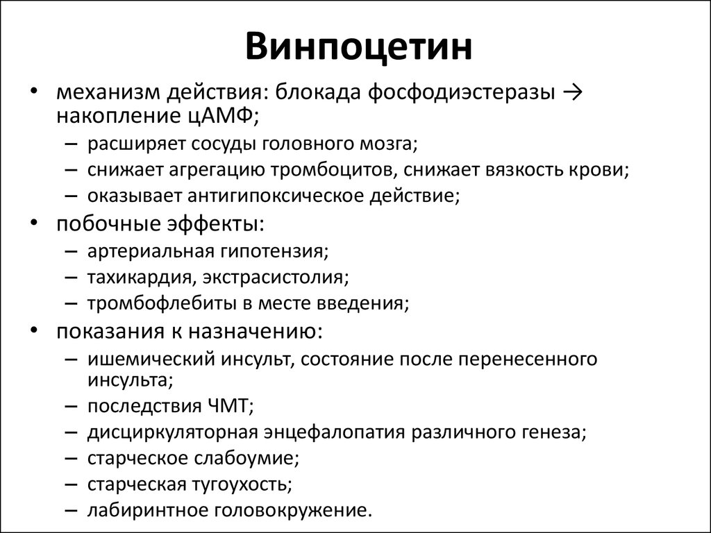 Механизм действия