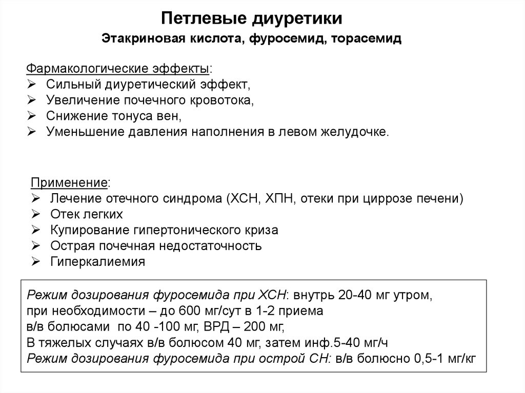 Фармакологические эффекты