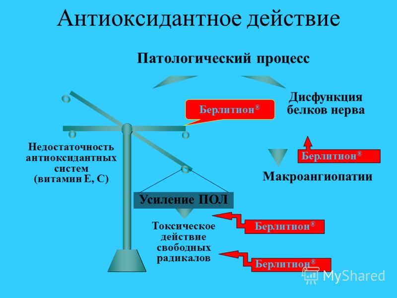Антиоксидантное действие Берлитиона