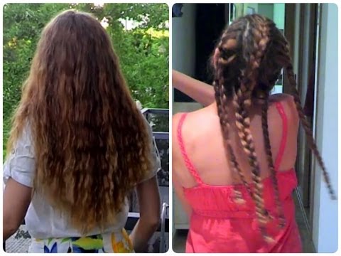 Как накрутить волосы с помощью косичек?