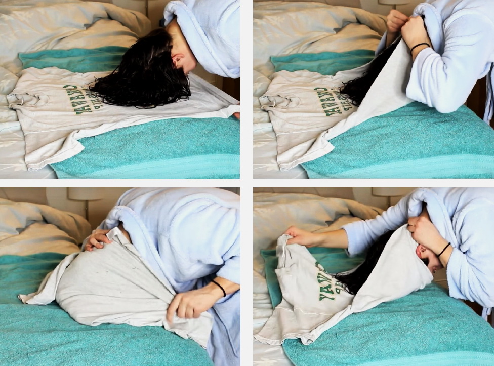 Завивка на футболку.