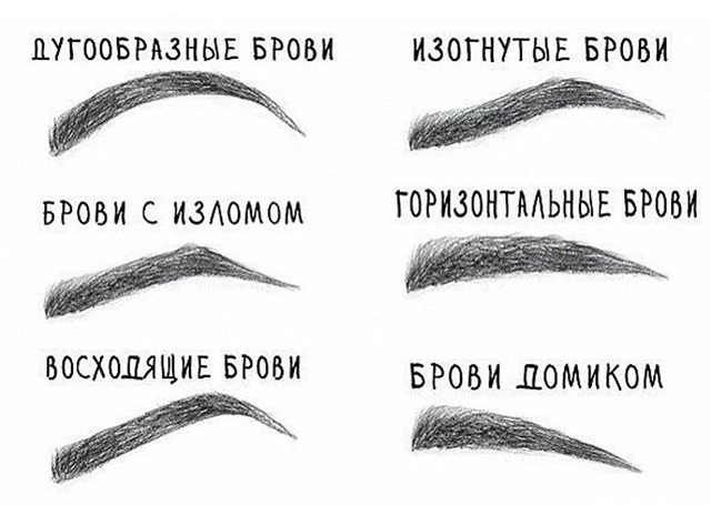 Модная форма бровей