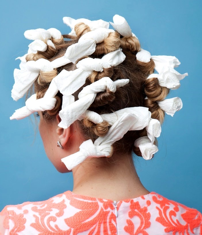 Завивка на тряпочки.