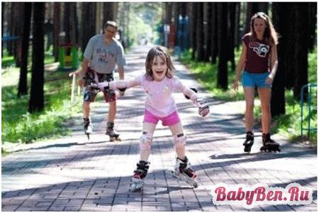 С семьей на роликах