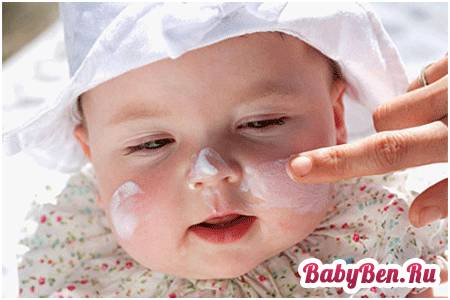 Детский крем для защиты от солнца