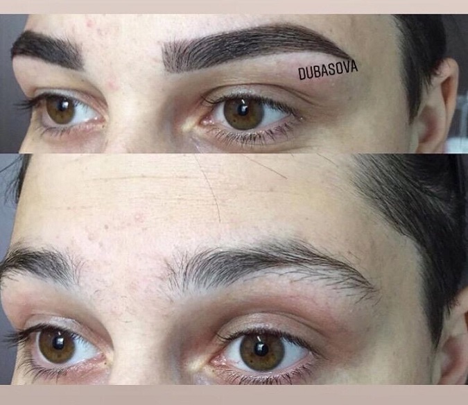 Уход за бровями: фото до и после