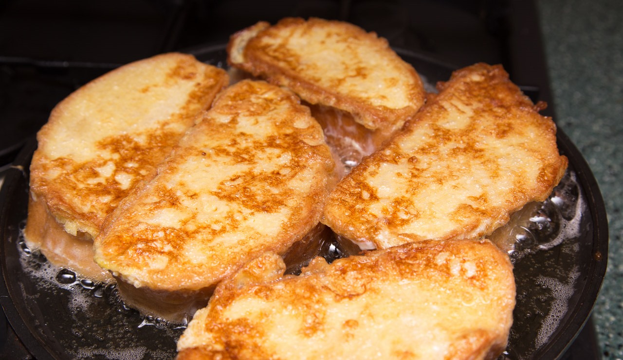 Обжаривание гренок
