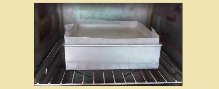 Выпекание Умного пирожного в духовке