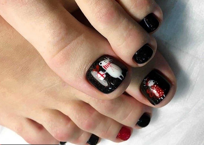 Зимний педикюр