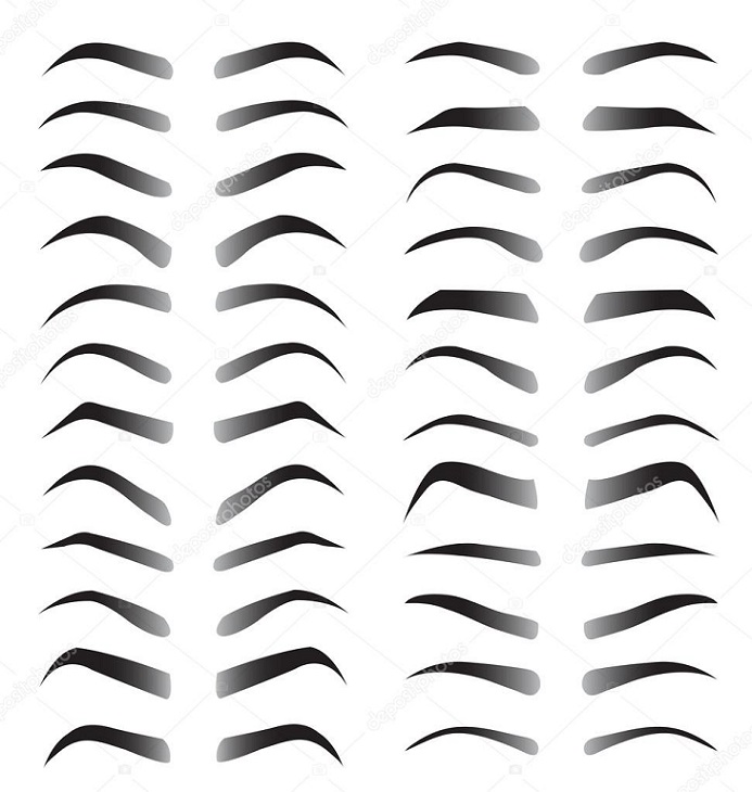 Многообразие форм модных бровей