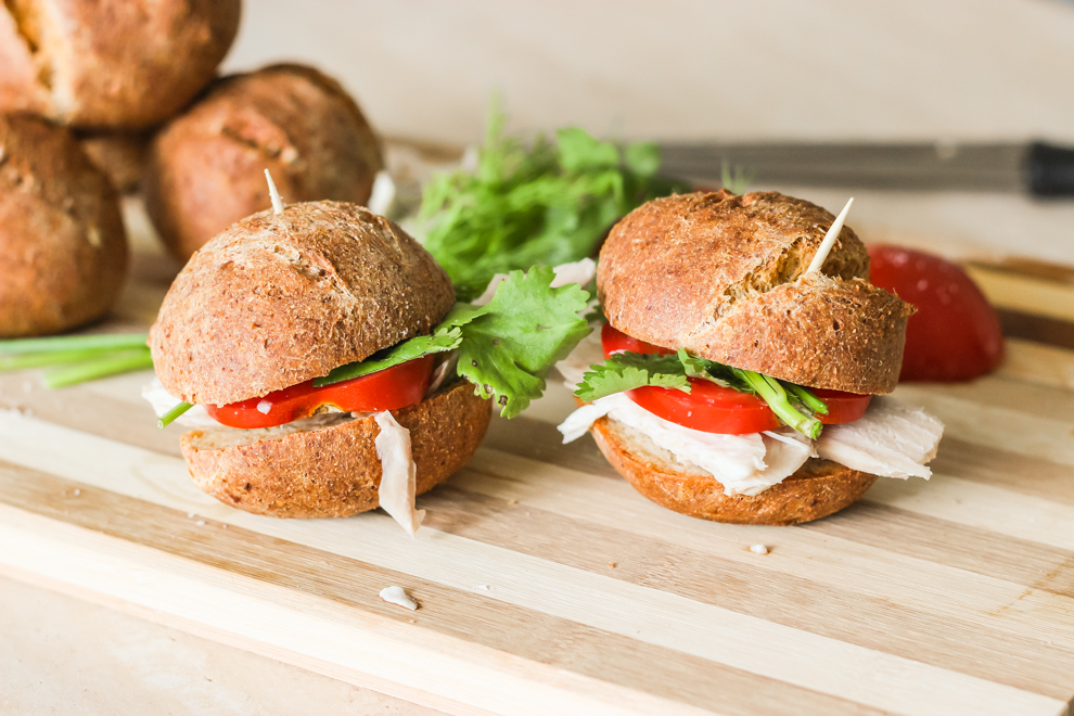 Зерновые булочки-бутерброды