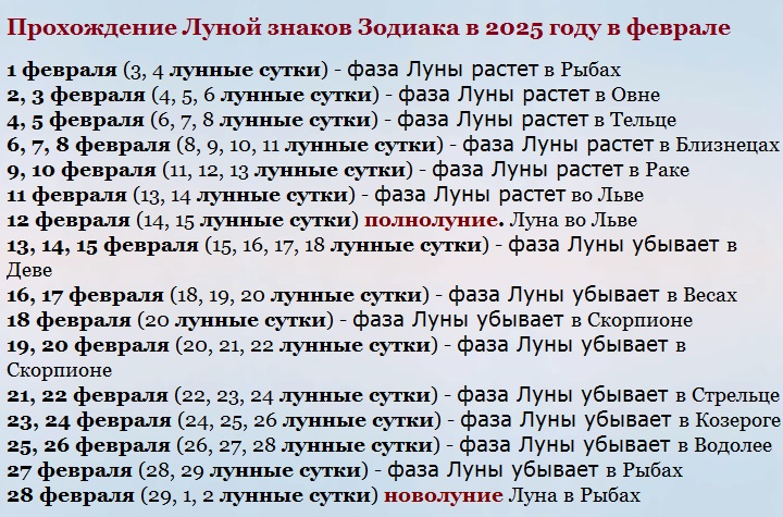 Календарь февраля 2025 года