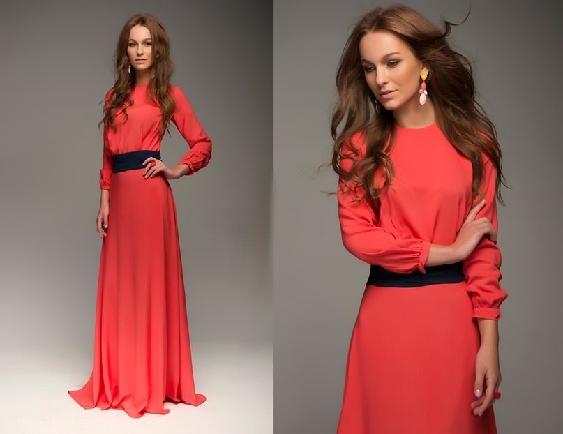 прическа под красное платье в пол, вариант 1