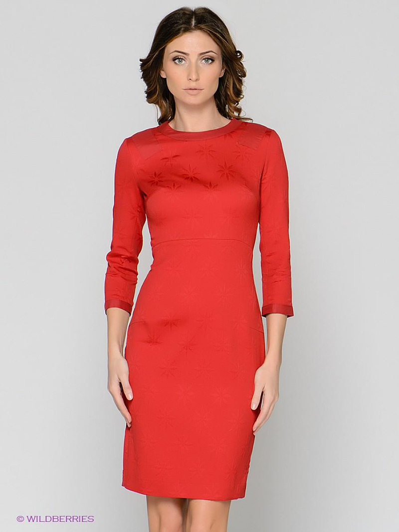 прически на средние волосы под красное платье, вариант 1