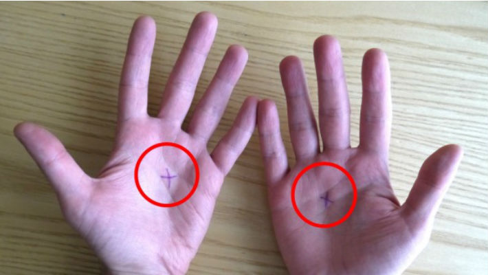 Крестообразный символ на полоске ума